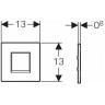 Смывная клавиша GEBERIT SIGMA 30 HYTRONIC 116.037.KJ.1