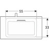 Встраиваемая раковина GEBERIT ONE 500.391.01.1 75 см заслонка глянцевый хром
